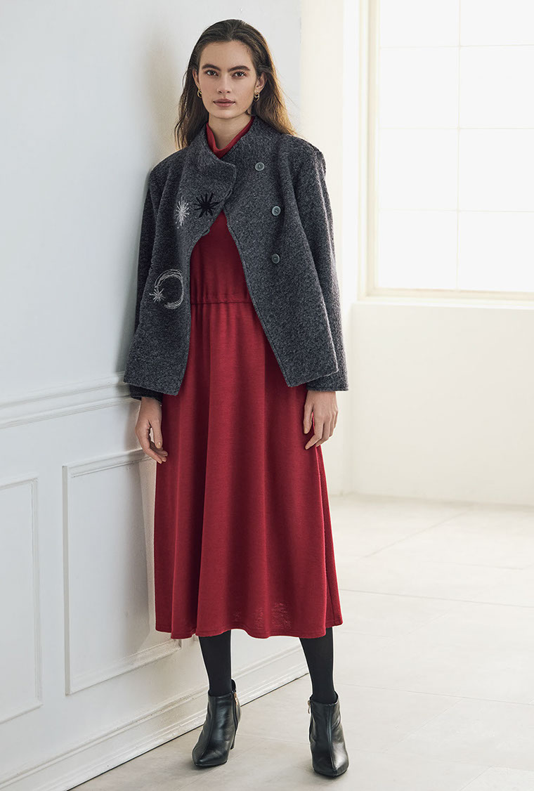 三つ星ドレス MICHELLE MODELLO 新品 Lサイズ ワンピース 膝丈 michellemodello-1